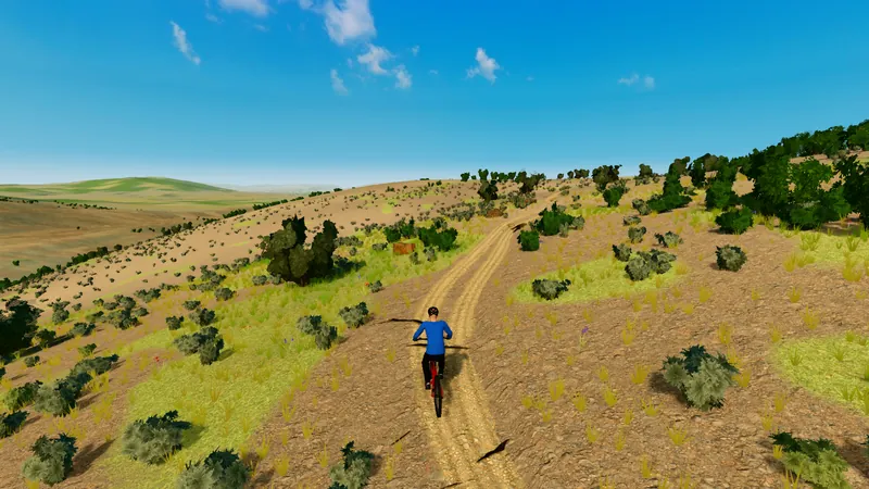 Dirt track winding over sagebrush hills at Clark Ranch